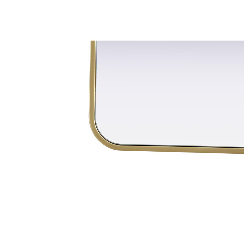 Contour Metal Mirror, 40" x 36", Brass