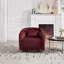 Fauteuil d'appoint pivotant en velours Leda-130624487