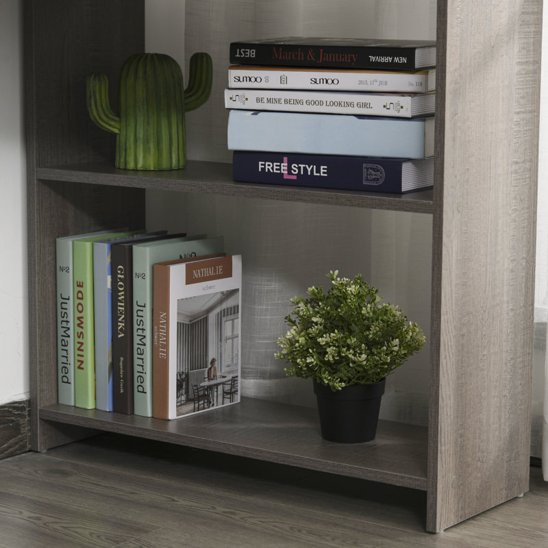 Emmetta L-Shaped Executive Desk, Grey