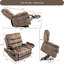 Fauteuil inclinable surdimensionné avec repose-pieds allongé - Fauteuil inclinable électrique pour personnes âgées avec massage thermique - Porte-gobelets de rangement à bras rabattable 350 lb-102394821