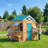 Kids Playhouse, Cottage With Bench, Mailbox, Blackboard, Toy Sink & Kitchen Playset