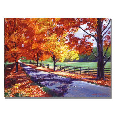 « octobre road » par david lloyd’s glover, reproduction d’art sur toile tendue encadrée