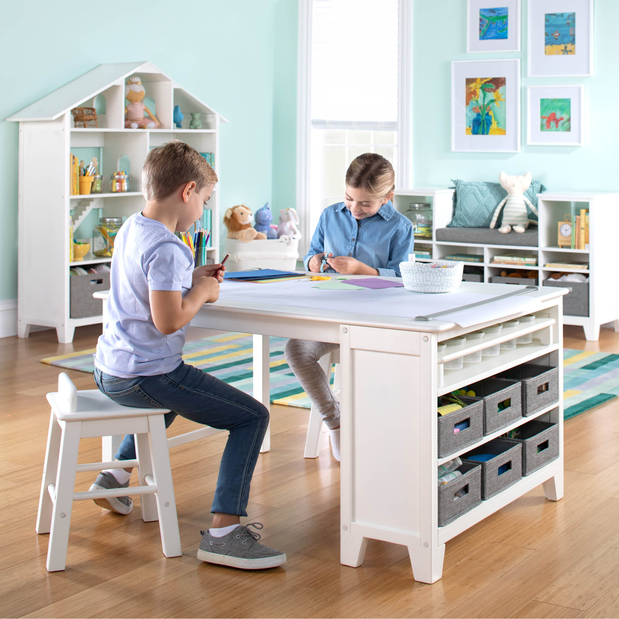 Martha Stewart Living & Learning Kids Art Table and Stools Set
