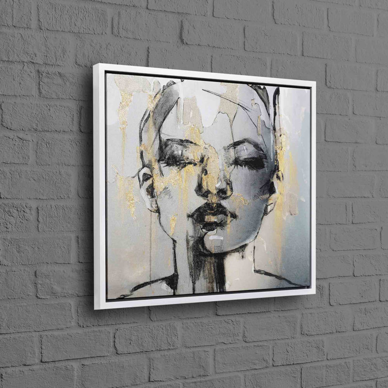 Print on Canvas, 20 cm H x 20 cm W, White Floater Framed