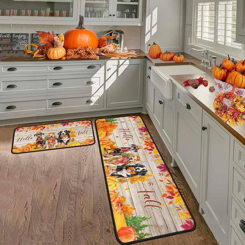 Tapis de cuisine pour chien Hello Fall