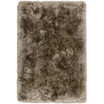Plush Deep Pile Shaggy Taupe Rug