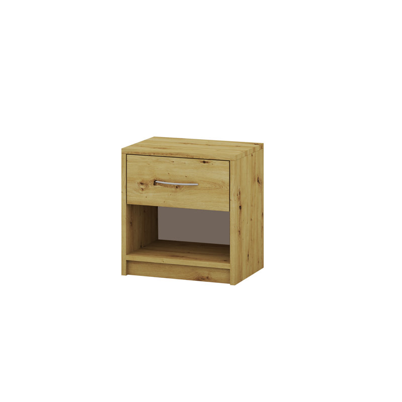 Ellar 15.9 cm W Bedside Table, Artisan Oak