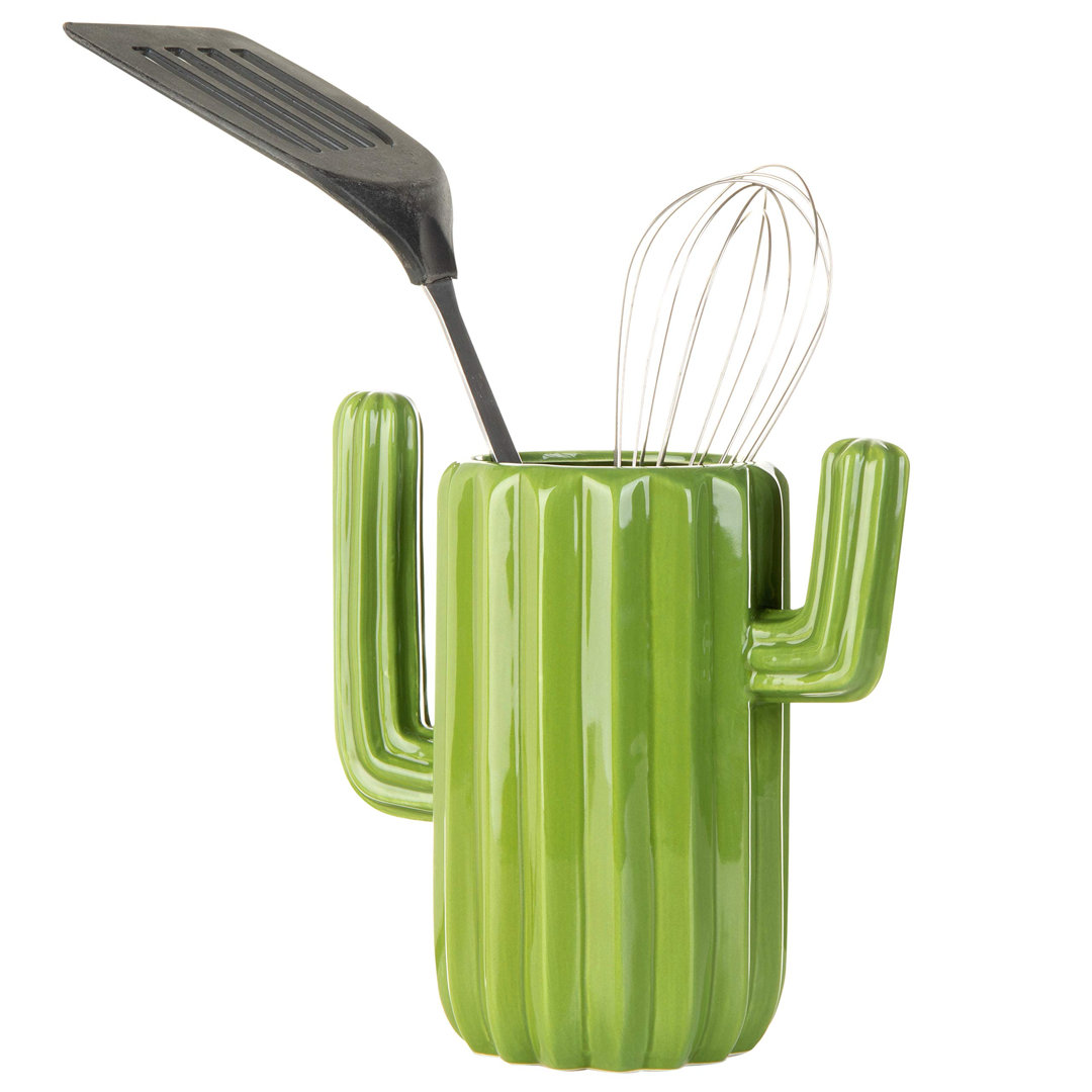 Cactus Kitchen Utensil Crock Holder Union Rustic