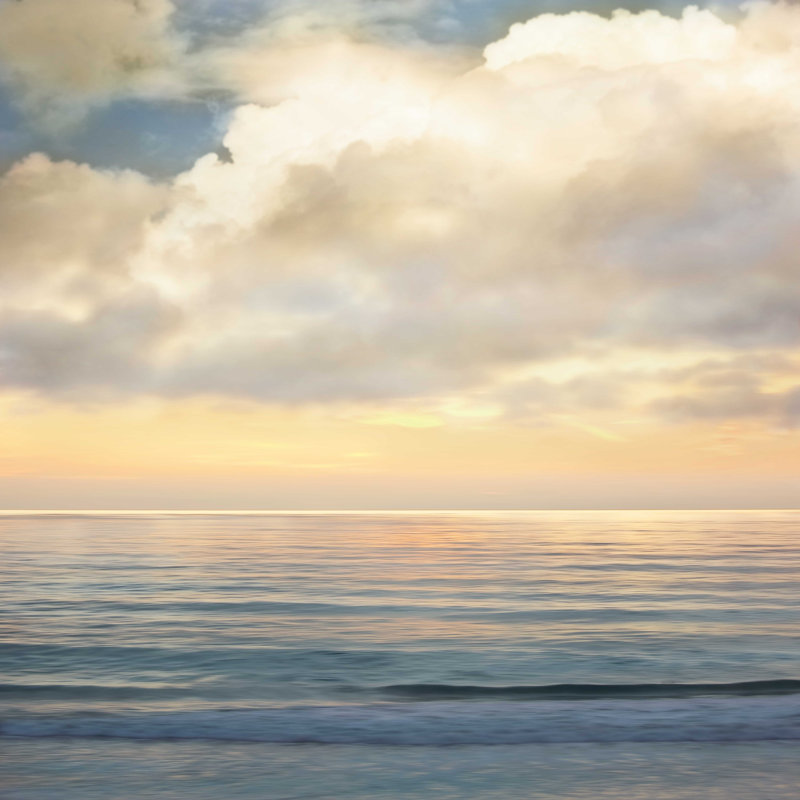 «Ocean Light I», reproduction sur toile tendue, H 12 po x l 12 po