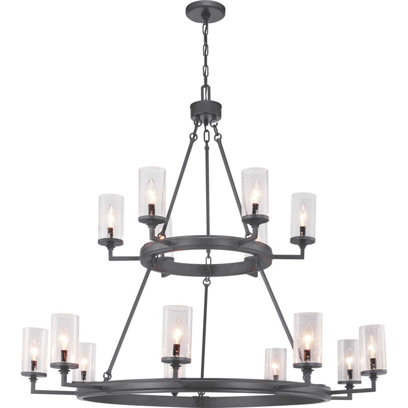 Malek 15 - Light Dimmable Tiered Chandelier