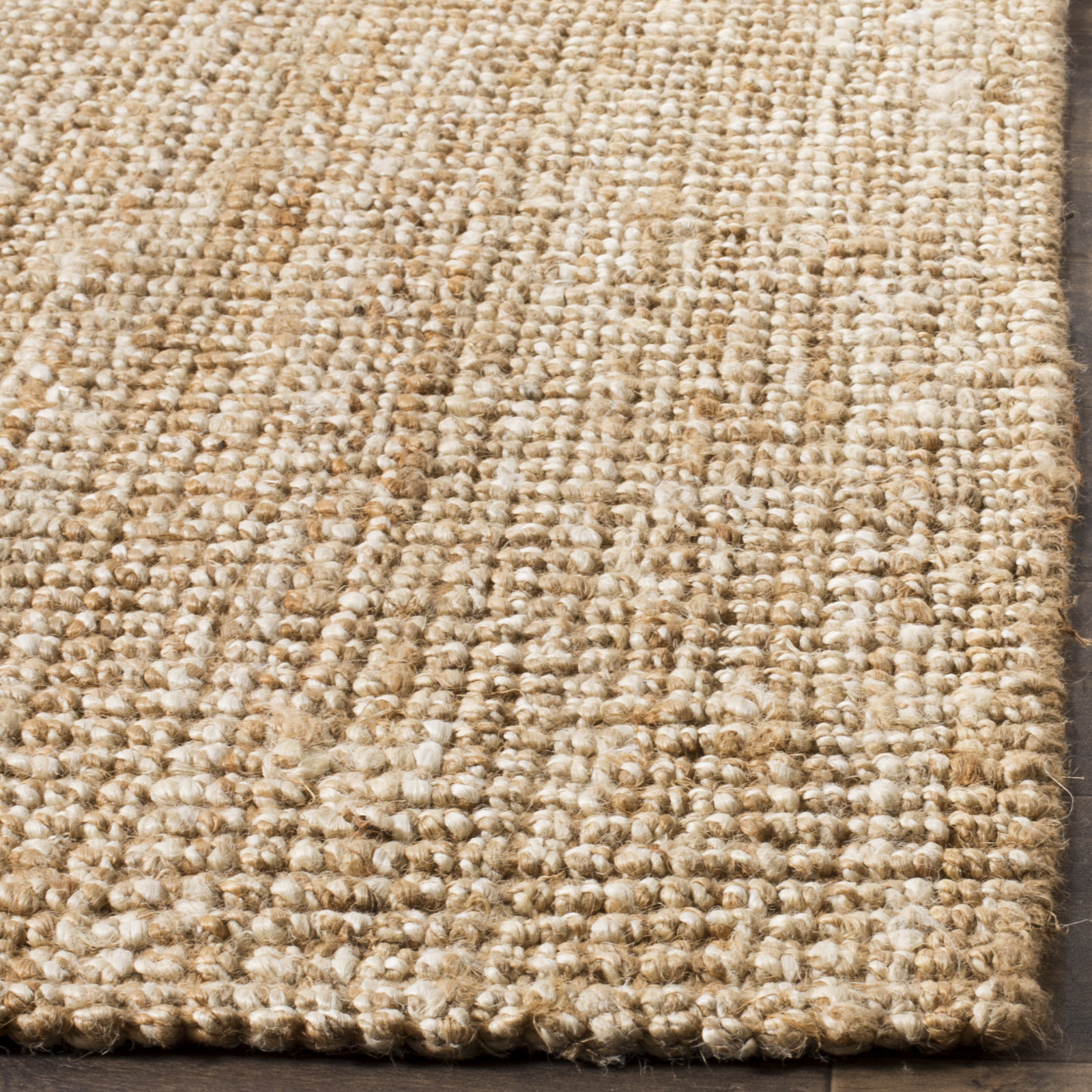 Alda Natural Ivory Hand-Woven Jute Rug, Runner 2'6" x 12'