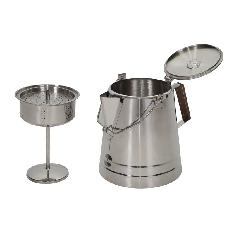 Stansport Stainless Steel Percolator Coffee Pot 28 Cups, 114 oz.