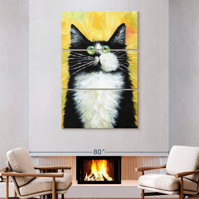 Brampt Tux On Yellow, 74" H x 48" W