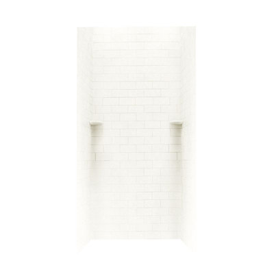 Paroi de douche à panneau plein 73 po x 36 po x 36 po Solid Surface