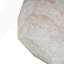 Hexagonal Round Travertine Accent Table, Lightweight Concrete for Indoor and Outdoor Use, Durable and Stylish