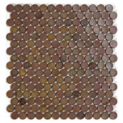 Milk Chocolate 6/8" Barrels Glass Mosaic