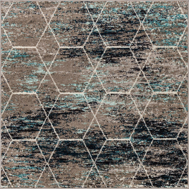 Johnstonville Geometric Indoor Rug, Square 5'3"