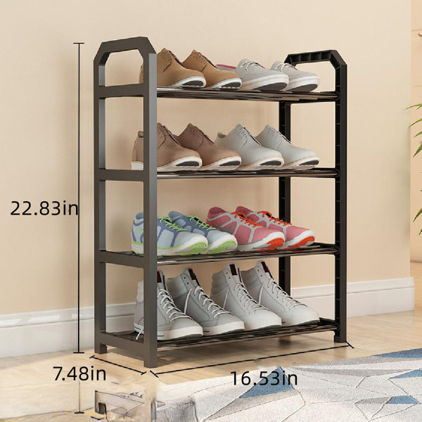 Entryway 8 Pair Shoe Rack Latitude Run Finish: Black