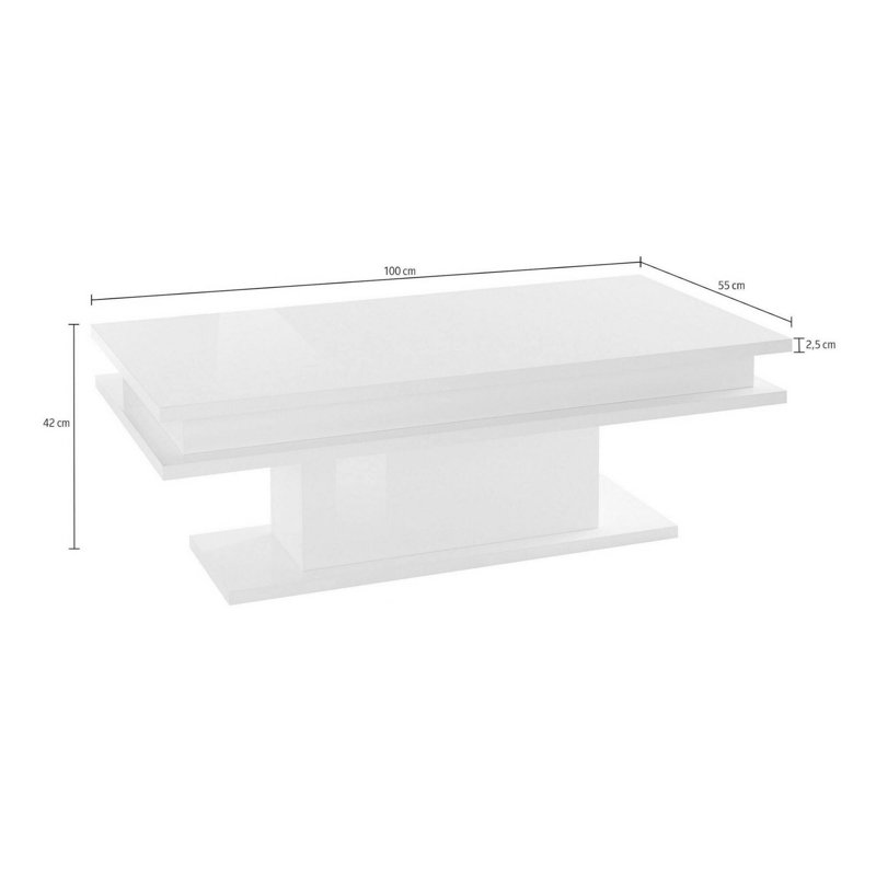 Gilli Solid Coffee Table, Black