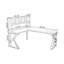 Bureau en fer massif en forme de L brun noyer + noir-295264837-295264833