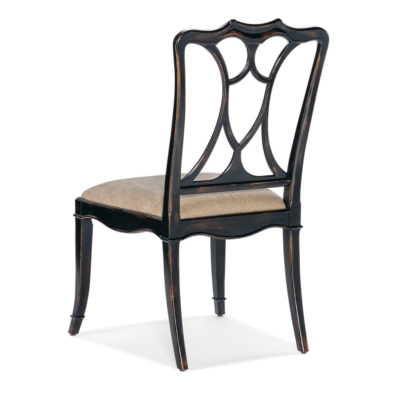 Charleston Upholstered Dining Chair, Black