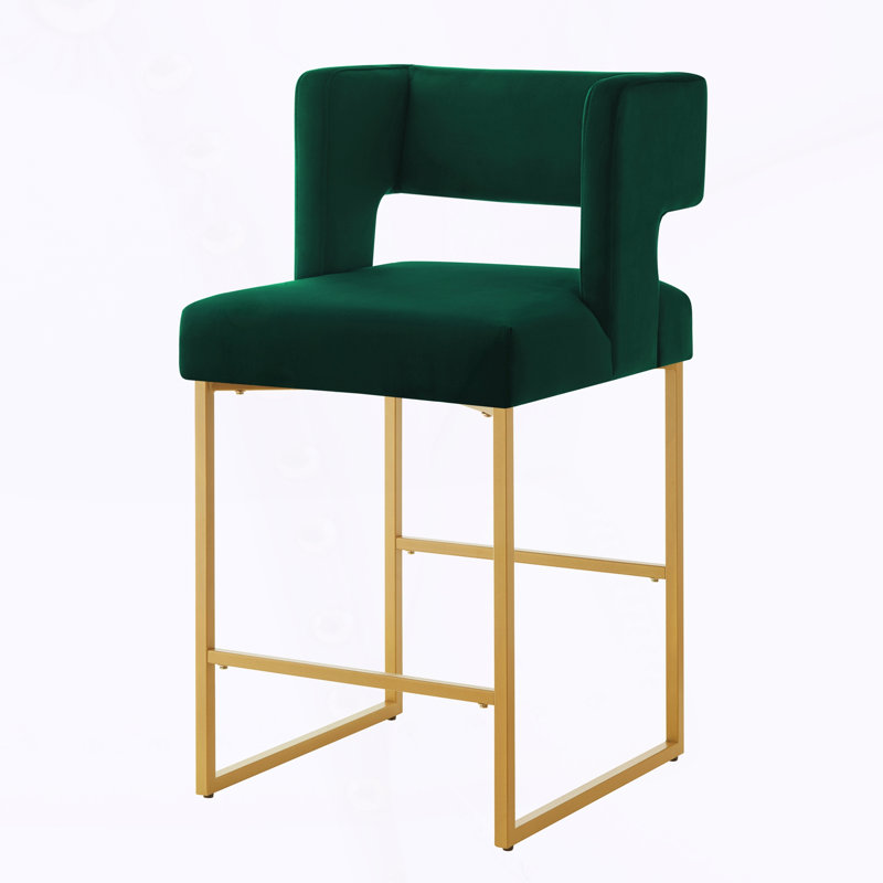 Tabouret à hauteur de comptoir Modern Fashion, Emerald/Gold