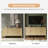 Martha 63"Wide Modern 4 Door Fluted Sideboard with Cable Management-685677351