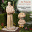 Statue de Saint-François 45 po avec mangeoire d'oiseaux et finition moussue 45 po