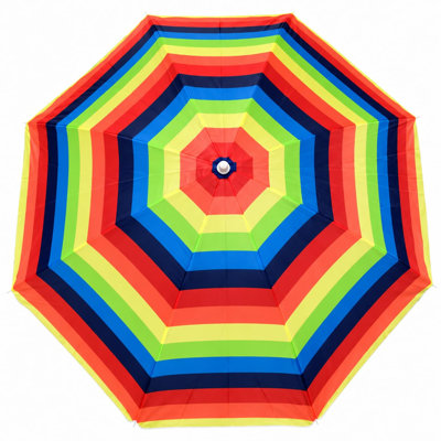  Parasol de plage 6 pi, parasol de plage 72 po, orange / jaune / lime