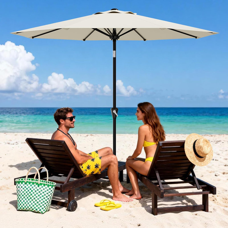 107cm Market Parasol, Beige
