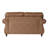Fabric Loveseat with Antique Bronze Nailheads-1637147550