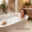 Baignoire de trempage autoportante en acrylique de 67 po, trempage profond (profondeur d'eau de 13,8 po), dossier haut simple, capacité de 135 gallons, bonde en chrome Pop-Up, isolation et insonorisation