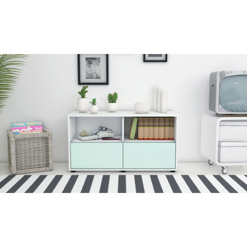 Oak Park 92cm W 2 - Drawer Chest of Drawers, White and Light Blue
