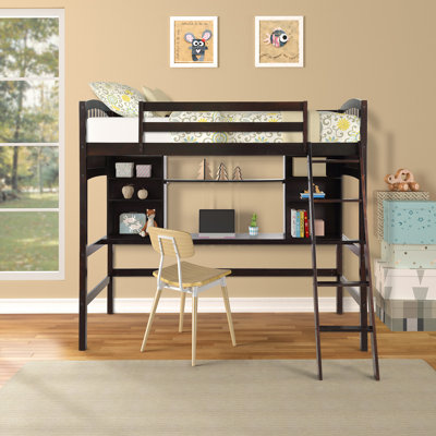 Lit mezzanine simple avec bureau Rossini