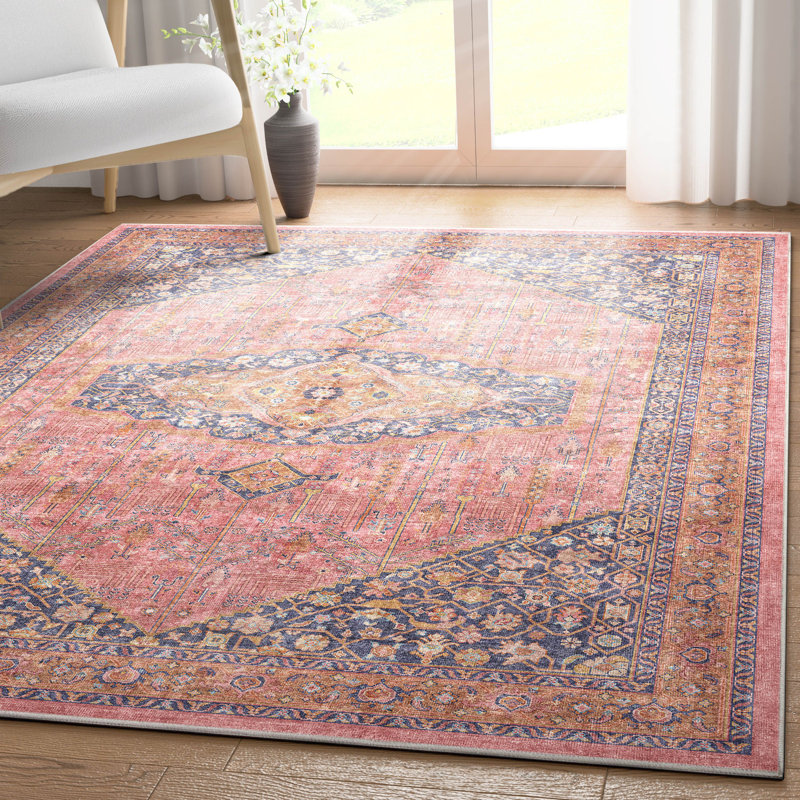 Tapis rose Kehr San Marino, Rectangle 5 pi 3 po x 7 pi 3 po