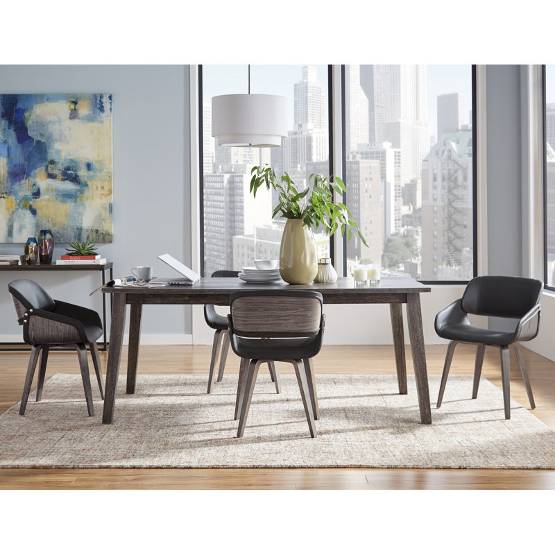 Puig Four Leg Dining Set, 5 Pieces: 1 Table, 4 Chairs
