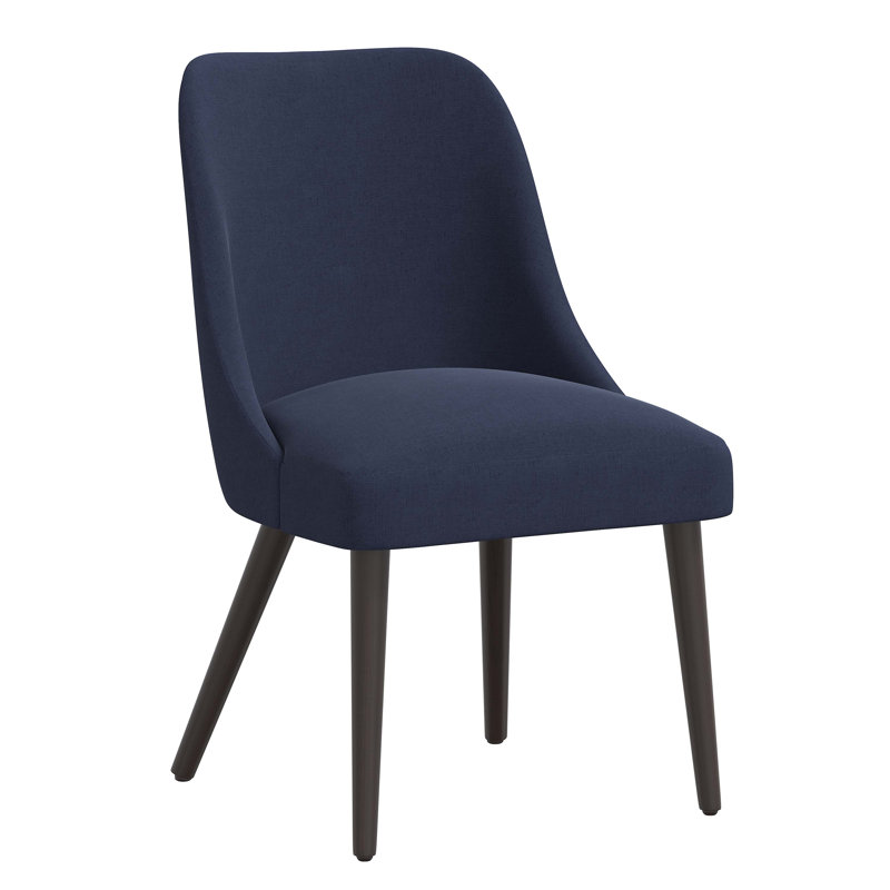 Lozelle Solid Wood Chair, Modern Pepper Tweed, Espresso