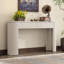 Entryway Table, Fluted Design, Oval Top, 2 Drawers for Entryway - Champagne White