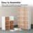 Shoe Rack,Expandable Multi-Functional Shoe Cabinet with Door, Up to 40 Pairs of Shoes.-1793673269