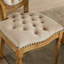 De 2 chaises de salle à manger en velours beige, avec 2 chaises à hauteur de pied réglable, fonctionnalité supérieure facile d'entretien-136864294