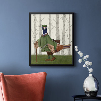 Pheasant Shooting Party 6 Premium Framed Canvas - Ready to Hang