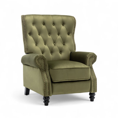 Buttoned Carmona Wingback Recliner Chair