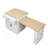 82.7 Inch Kitchen Island With Extendable Dining Table For 4-6 Person,Two-Tone Kitchen Table With Double-Sized Storage, Power Outlet, Kitchen Island With Storage 2 Drawers 2 Side Open Shelves