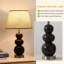 62.4cm Brown Ceramic Table Lamp With USB Ports And Bulb Included