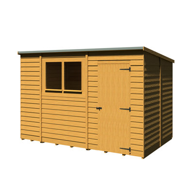 Garden Value 10 Ft X 6 Ft Overlap Pent Shed