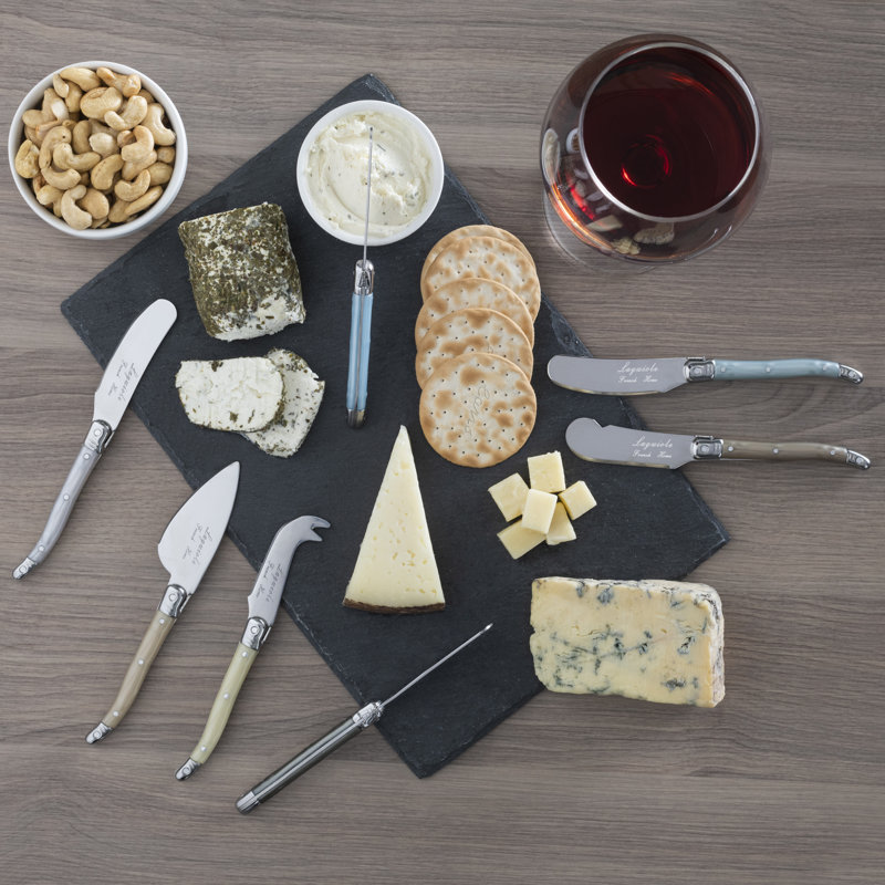 French Home Laguiole Mother 7 Piece Cheese Knife And Spreader Set