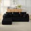 Canapé modulaire modulaire, canapé nuage en velours côtelé moderne avec assise profonde, canapé rembourré 4 places pour le salon, aucun assemblage requis-1224705037-1224705034