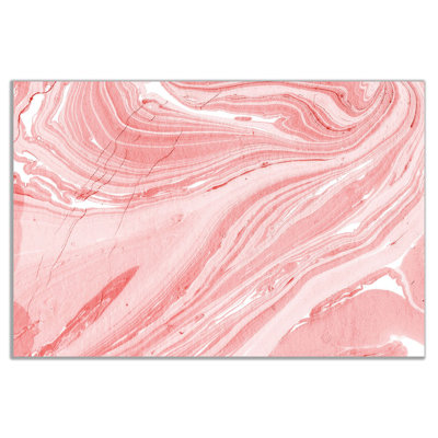 Pink Marble - Wrapped Canvas Print