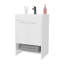 Meuble-lavabo Shell avec 2 portes et rangement ouvert, blanc