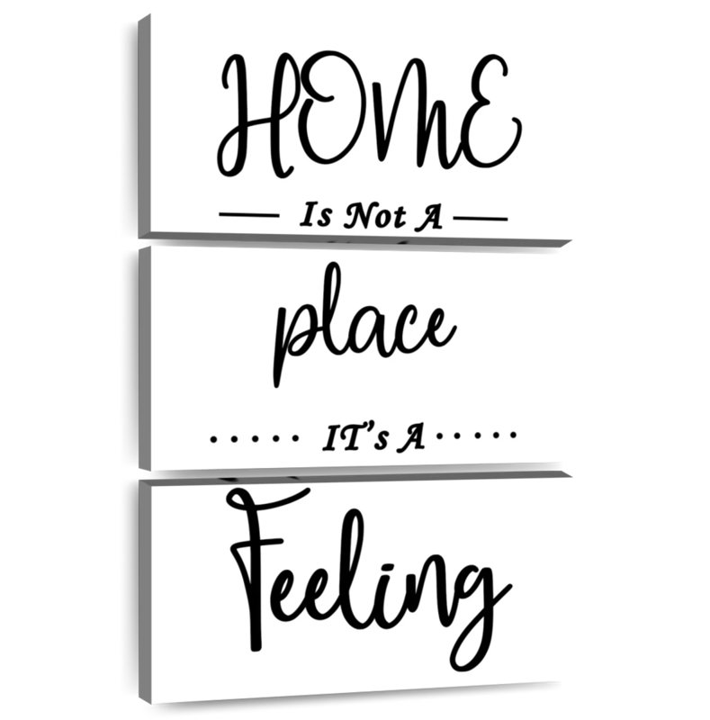 Panneau mural Kema Home Is Not A Place It's A Feeling III, H 38 po x l 24 po